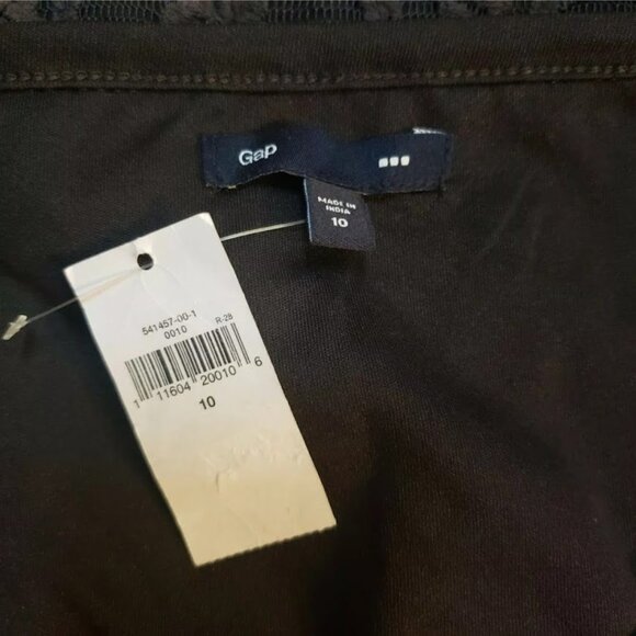 NWT GAP Skirt, Dark Gray Cotton Lace Floral Print Career Casual RETAIL $45, 10 - Picture 5 of 11